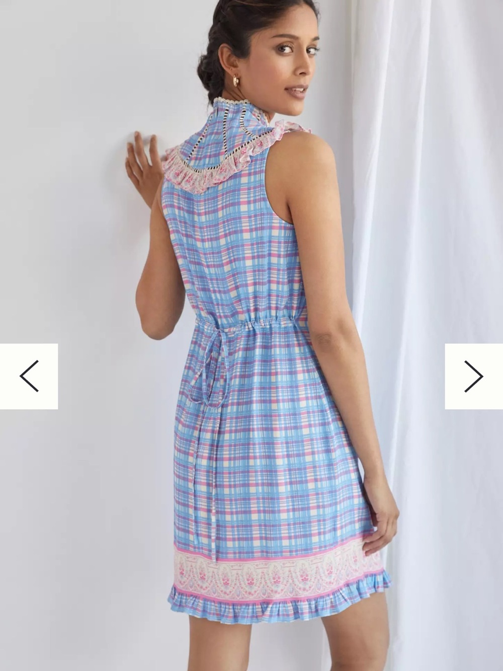 ANTHROPOLOGIE Plenty by Tracy Reese Plaid Mini Dress SIZE MEDIUM